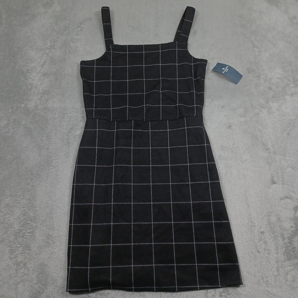 Abercrombie Fitch Dress Girls 14 Black Plaid Pull On Preppy NWT